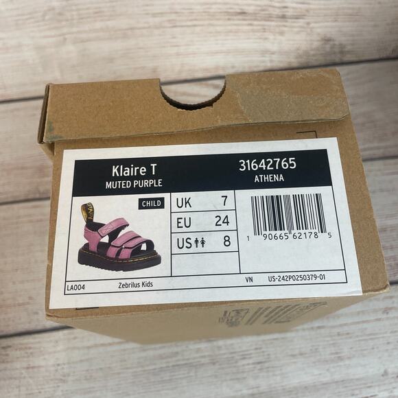 Dr. Martens Klaire T Child Sz US 8 Sandals Gladiator Athena Purple 31642765 - Picture 11 of 11